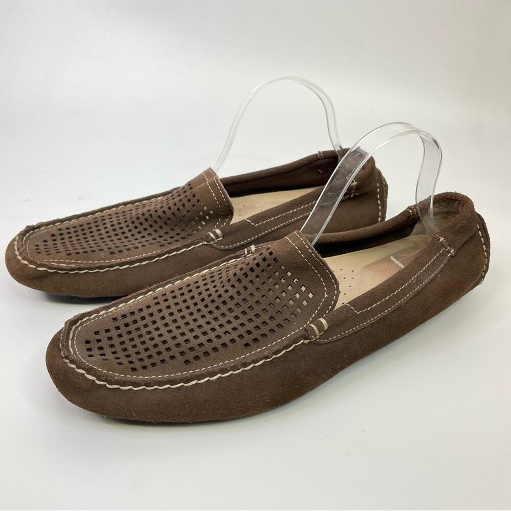 Florsheim Roadster Driving Shoe Size 13 Brown Leather Loafer Suede Slip On